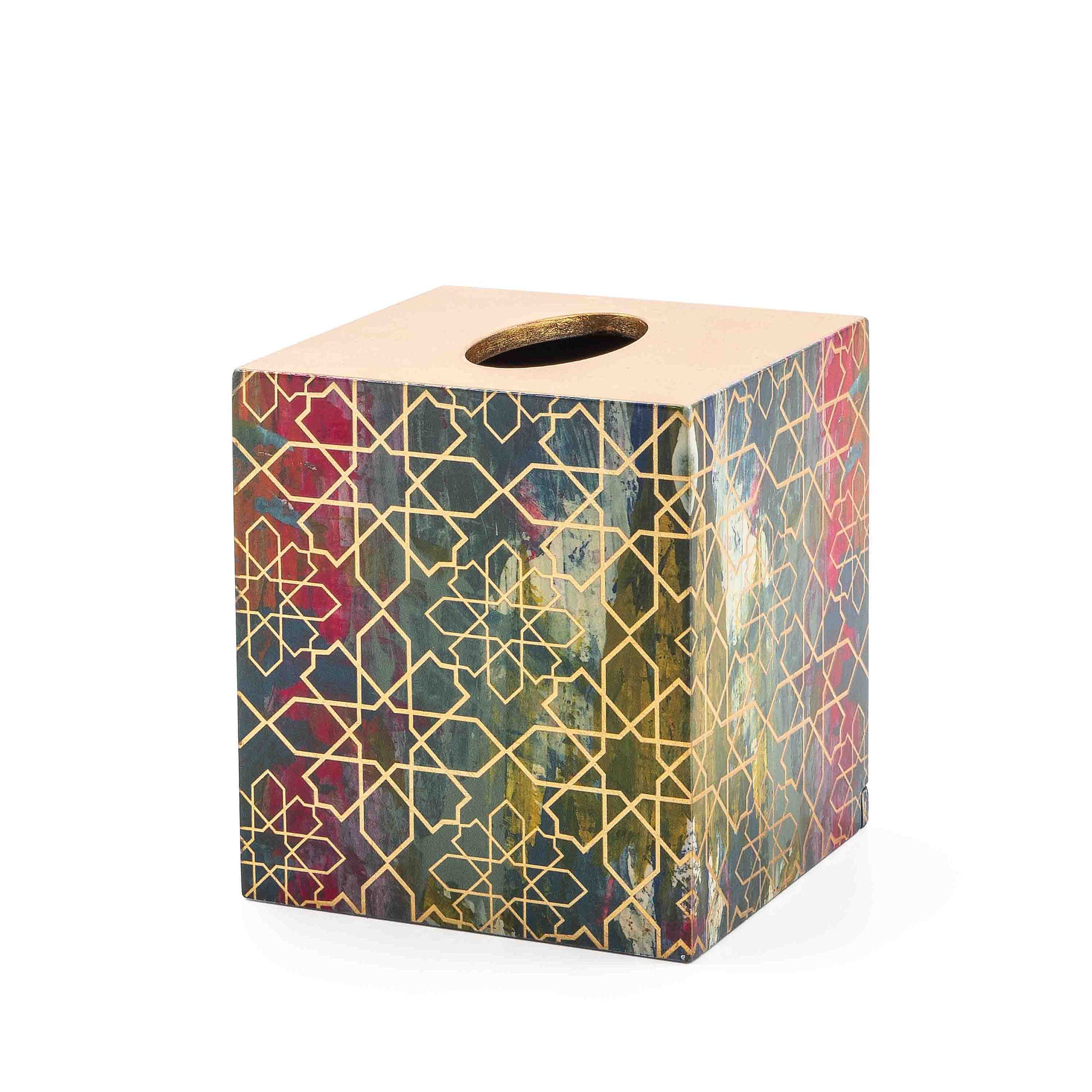 MC Mosaic Abstract Lacquer Boutique Tissue Box